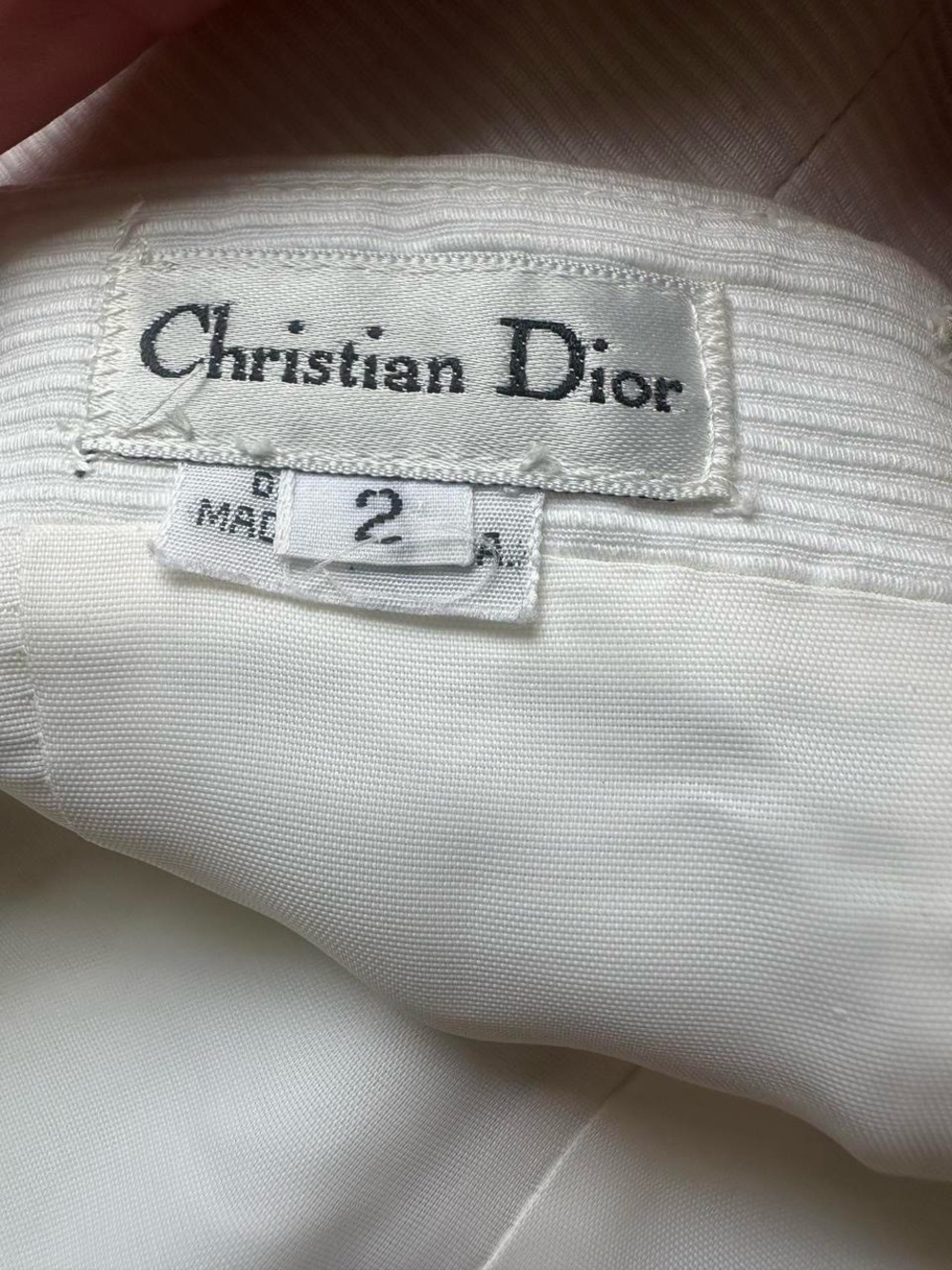 Vintage Christian Dior white corset bustier top with black buttons. Size 2 - Picture 3 of 8